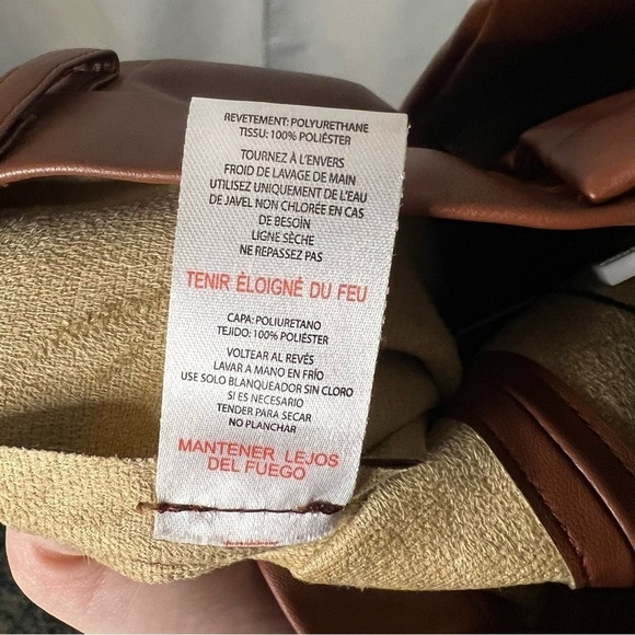 Jason Wu Vegan Leather Cognac Skinny Pants Large - Picture 9 of 10